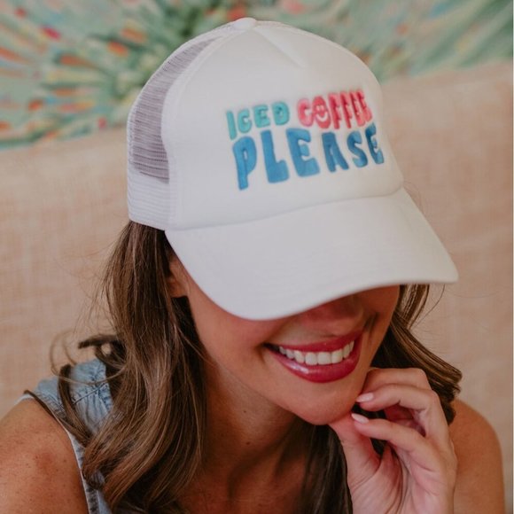 Iced Coffee Please Foam Trucker Hat - Picture 2 of 2